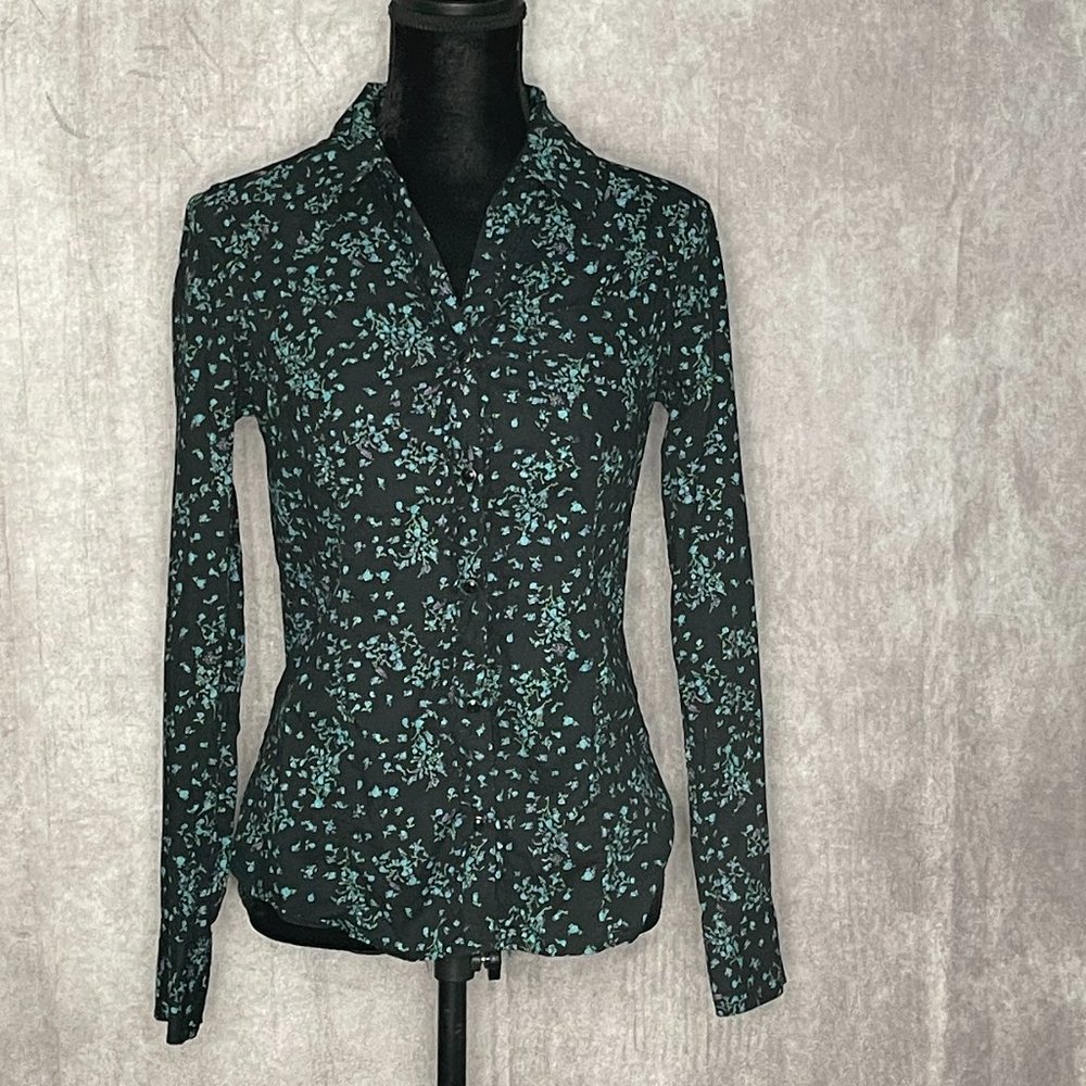 Decree floral long sleeve shirt~snap up~ size M